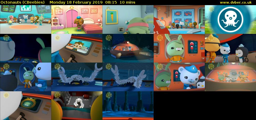 Octonauts (CBeebies) Monday 18 February 2019 08:15 - 08:25