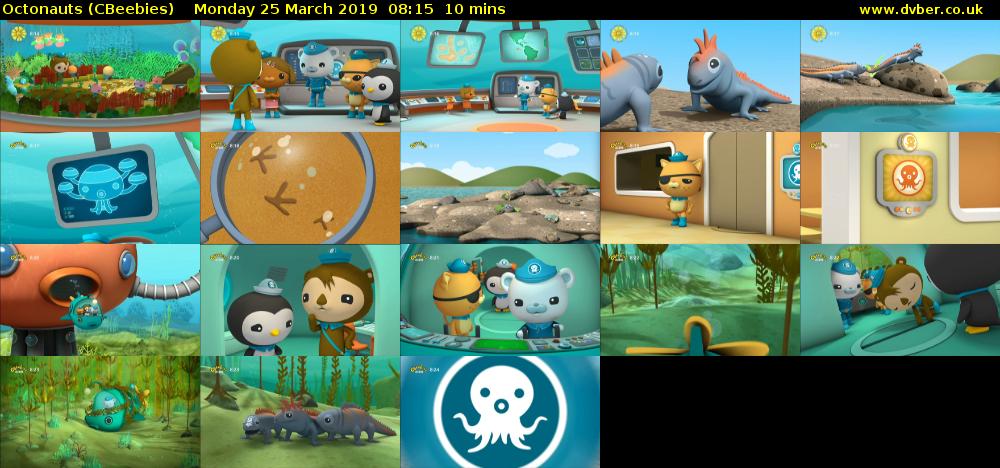 Octonauts (CBeebies) Monday 25 March 2019 08:15 - 08:25