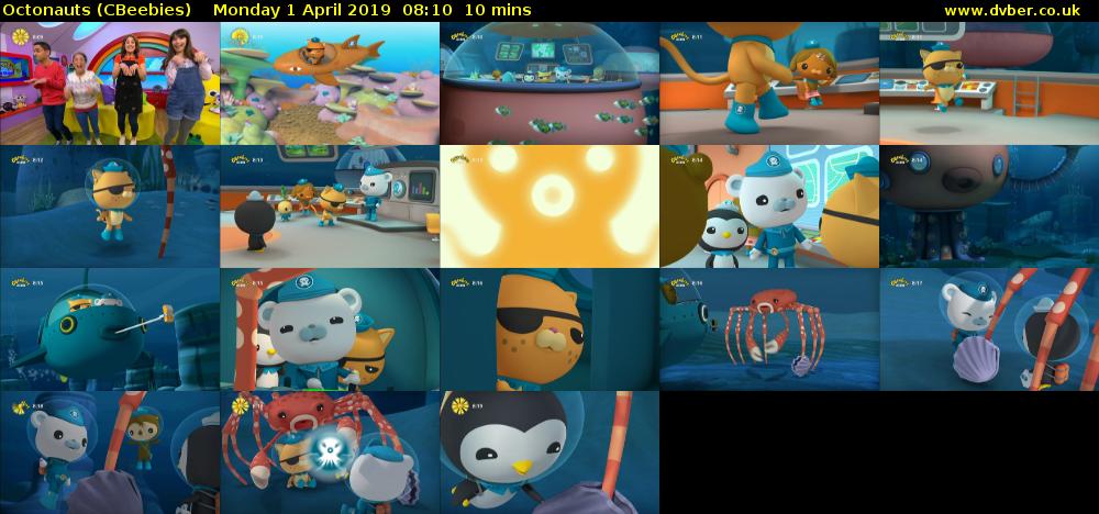 Octonauts (CBeebies) Monday 1 April 2019 08:10 - 08:20