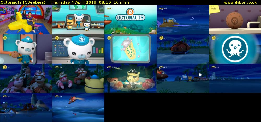 Octonauts (CBeebies) Thursday 4 April 2019 08:10 - 08:20