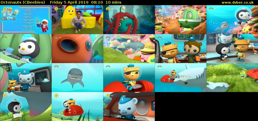 Octonauts (CBeebies) Friday 5 April 2019 08:10 - 08:20