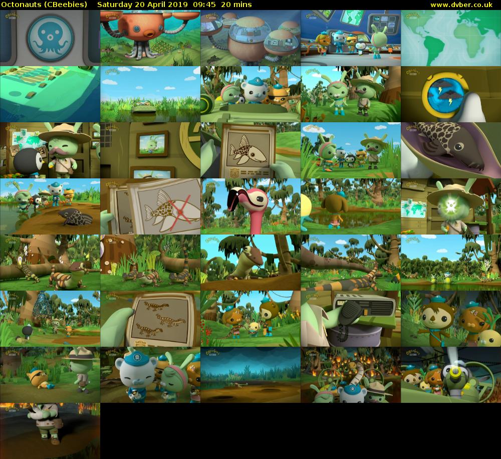 Octonauts (CBeebies) Saturday 20 April 2019 09:45 - 10:05
