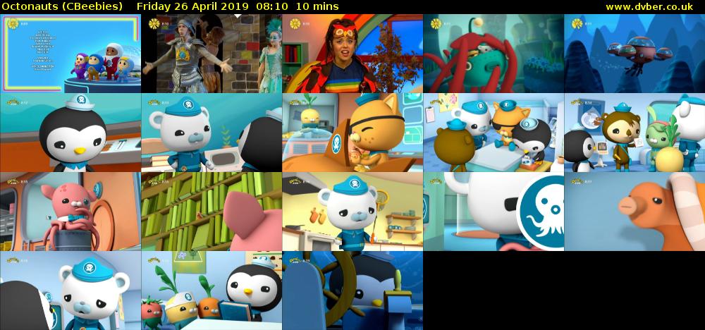 Octonauts (CBeebies) Friday 26 April 2019 08:10 - 08:20