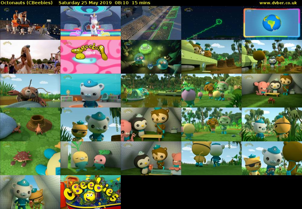 Octonauts (CBeebies) Saturday 25 May 2019 08:10 - 08:25