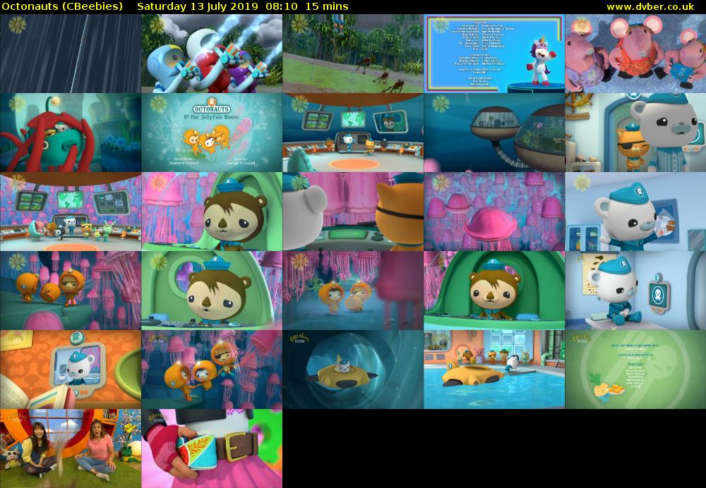 Octonauts (CBeebies) Saturday 13 July 2019 08:10 - 08:25