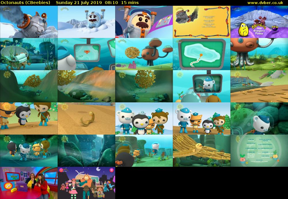 Octonauts (CBeebies) Sunday 21 July 2019 08:10 - 08:25