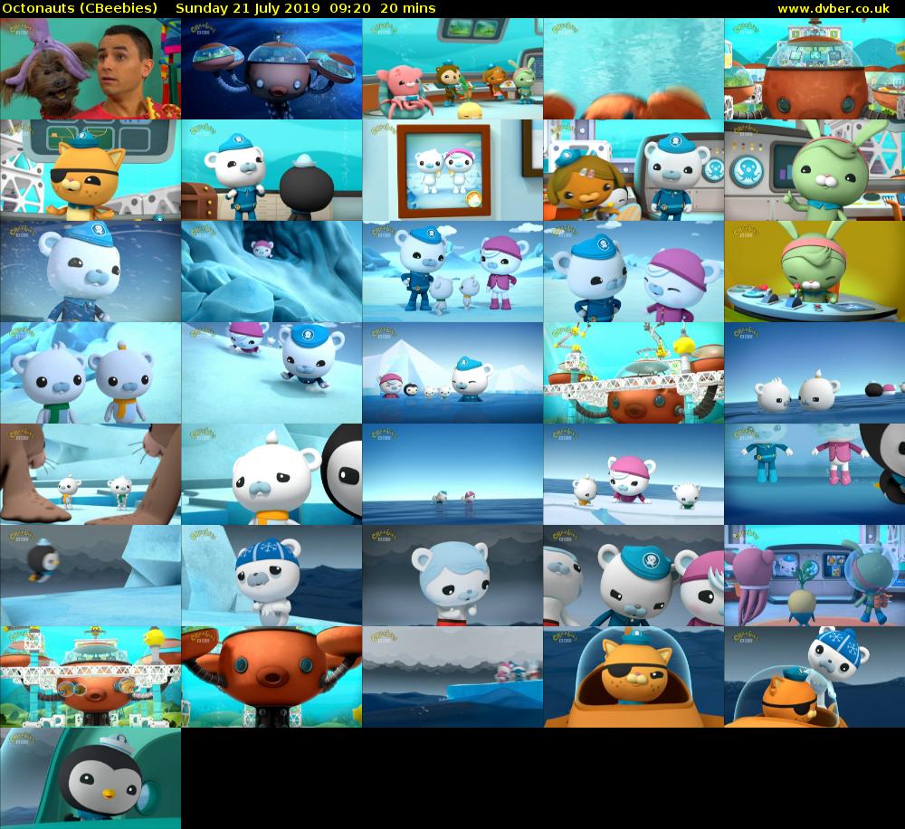 Octonauts (CBeebies) Sunday 21 July 2019 09:20 - 09:40