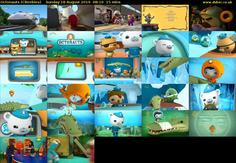 Octonauts (CBeebies) Sunday 18 August 2019 08:10 - 08:25