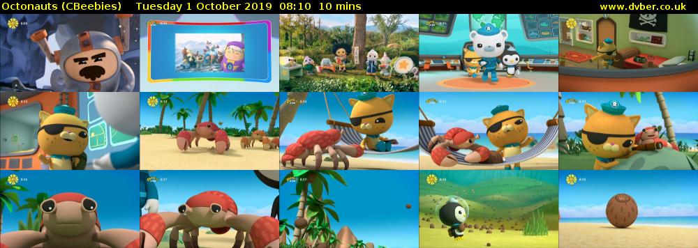 Octonauts (CBeebies) Tuesday 1 October 2019 08:10 - 08:20