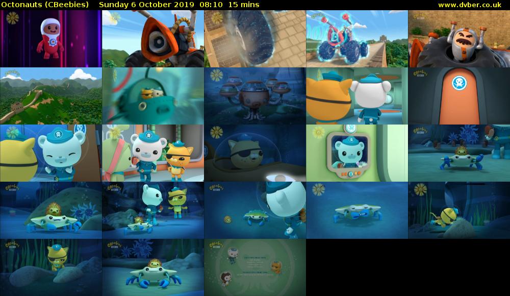 Octonauts (CBeebies) Sunday 6 October 2019 08:10 - 08:25
