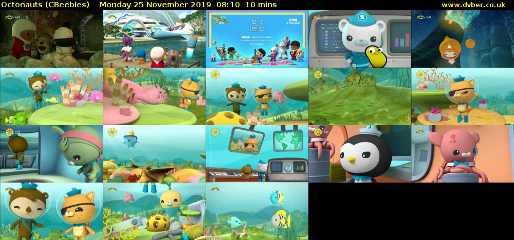 Octonauts (CBeebies) Monday 25 November 2019 08:10 - 08:20