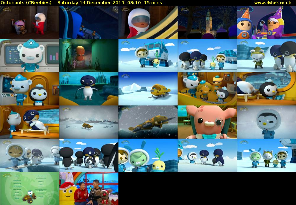 Octonauts (CBeebies) Saturday 14 December 2019 08:10 - 08:25