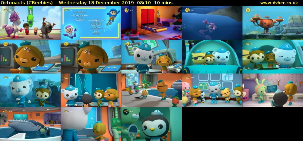 Octonauts (CBeebies) Wednesday 18 December 2019 08:10 - 08:20