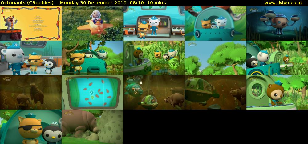 Octonauts (CBeebies) Monday 30 December 2019 08:10 - 08:20