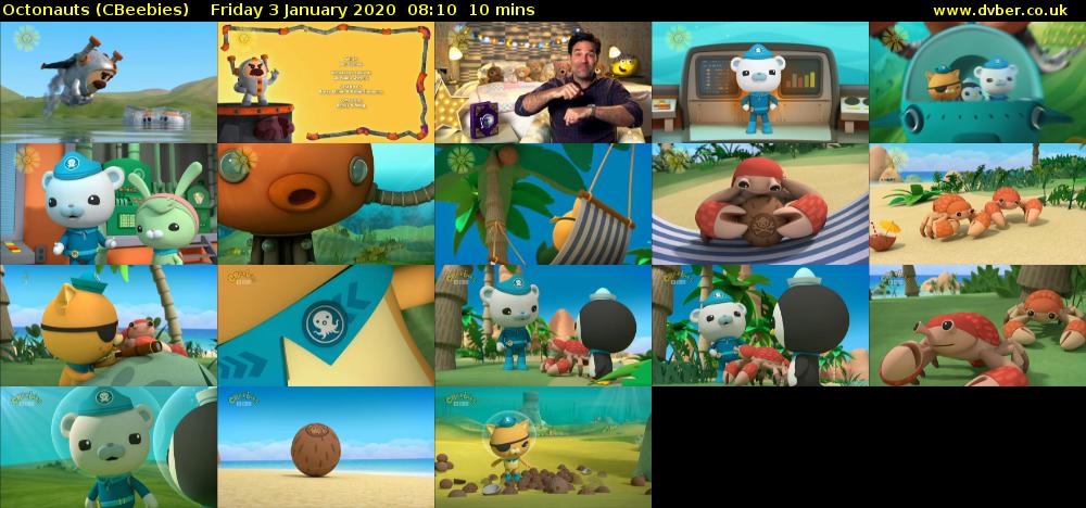 Octonauts (CBeebies) Friday 3 January 2020 08:10 - 08:20