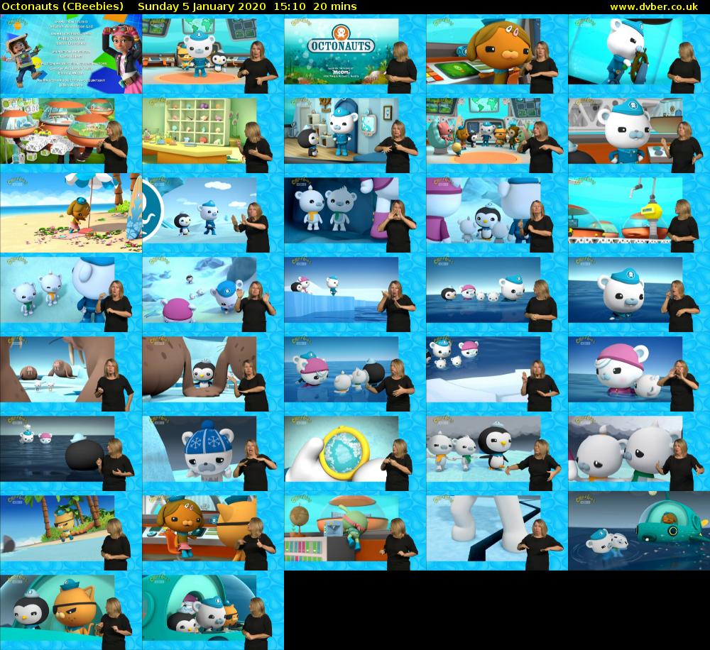 Octonauts (CBeebies) Sunday 5 January 2020 15:10 - 15:30