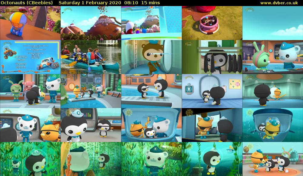 Octonauts (CBeebies) Saturday 1 February 2020 08:10 - 08:25