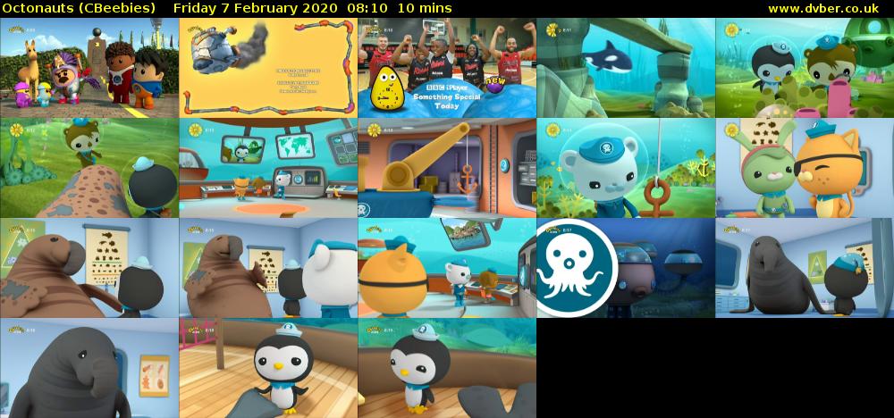 Octonauts (CBeebies) Friday 7 February 2020 08:10 - 08:20