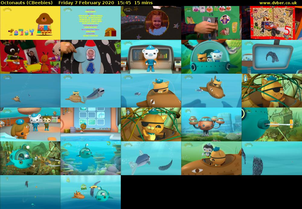 Octonauts (CBeebies) Friday 7 February 2020 15:45 - 16:00