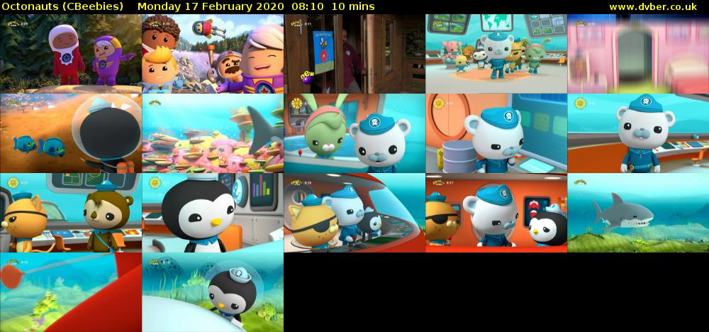 Octonauts (CBeebies) Monday 17 February 2020 08:10 - 08:20