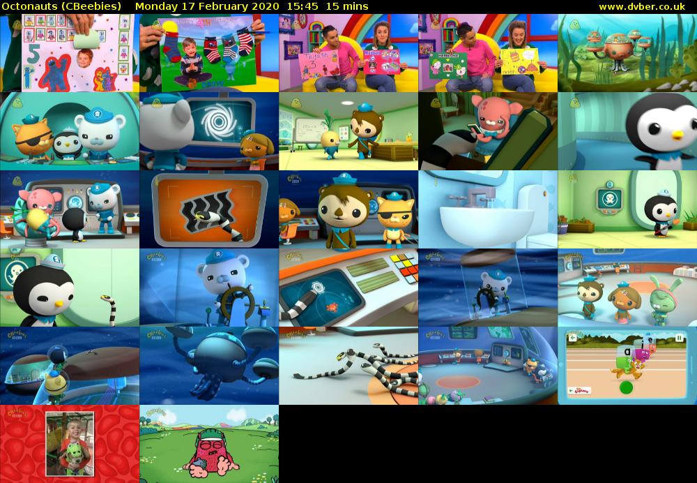 Octonauts (CBeebies) Monday 17 February 2020 15:45 - 16:00