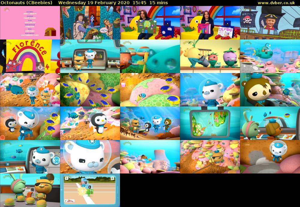 Octonauts (CBeebies) Wednesday 19 February 2020 15:45 - 16:00