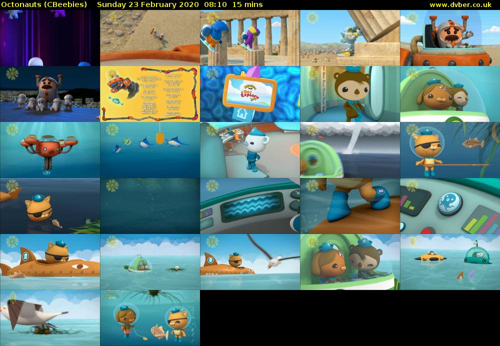 Octonauts (CBeebies) Sunday 23 February 2020 08:10 - 08:25