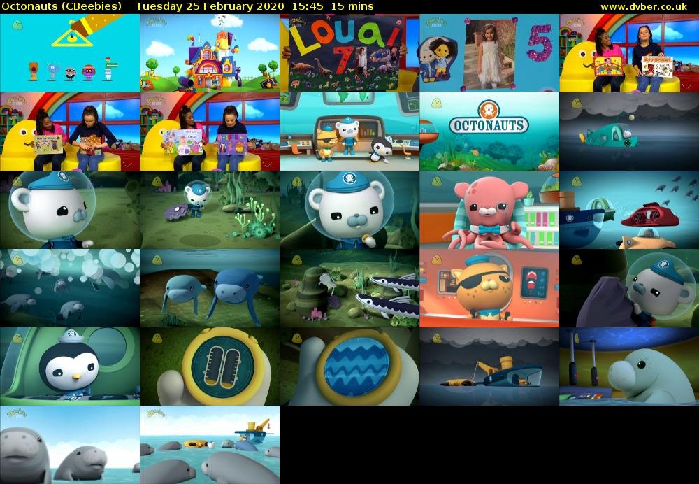 Octonauts (CBeebies) Tuesday 25 February 2020 15:45 - 16:00