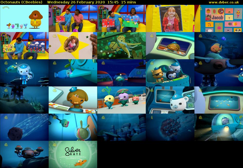 Octonauts (CBeebies) Wednesday 26 February 2020 15:45 - 16:00