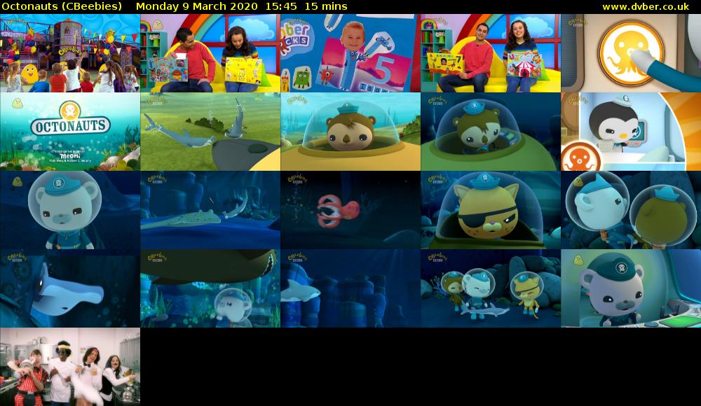 Octonauts (CBeebies) Monday 9 March 2020 15:45 - 16:00