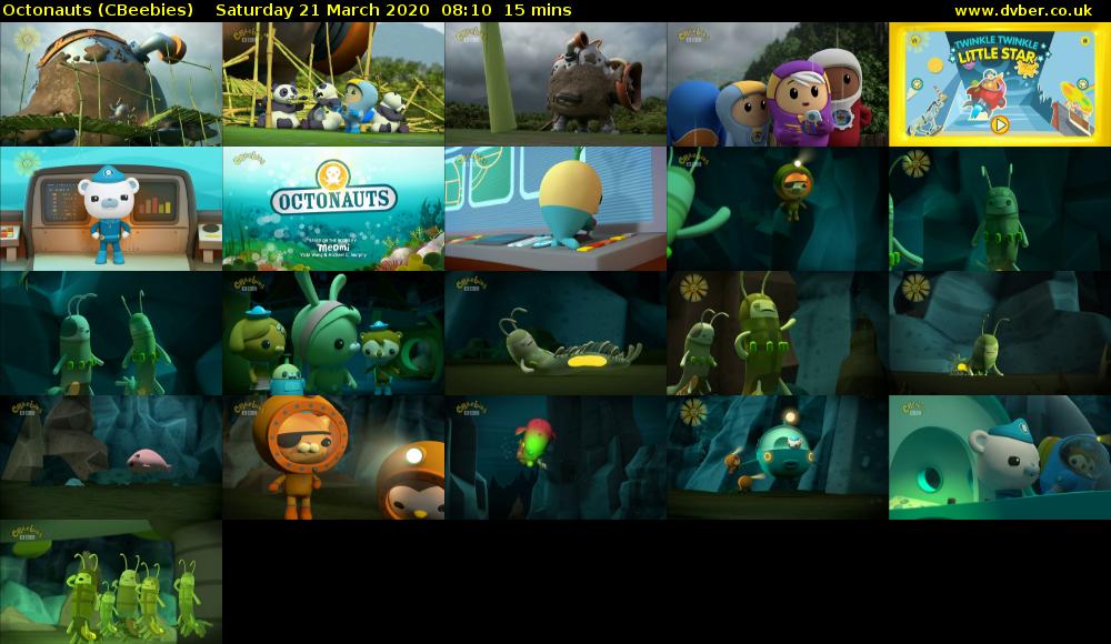 Octonauts (CBeebies) Saturday 21 March 2020 08:10 - 08:25