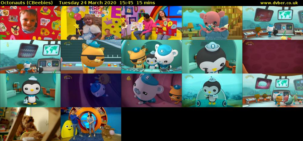 Octonauts (CBeebies) Tuesday 24 March 2020 15:45 - 16:00