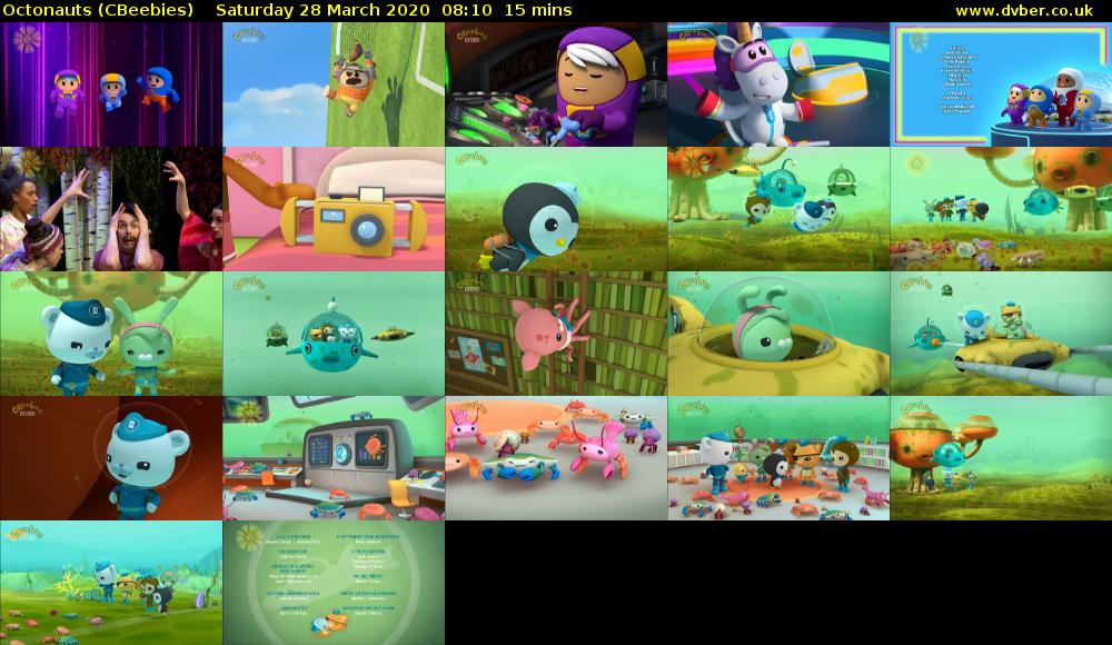 Octonauts (CBeebies) Saturday 28 March 2020 08:10 - 08:25