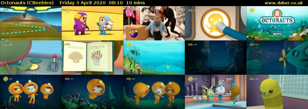 Octonauts (CBeebies) Friday 3 April 2020 08:10 - 08:20
