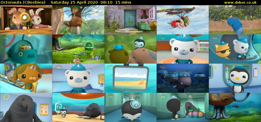 Octonauts (CBeebies) Saturday 25 April 2020 08:10 - 08:25