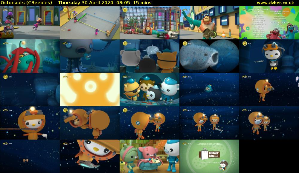 Octonauts (CBeebies) Thursday 30 April 2020 08:05 - 08:20