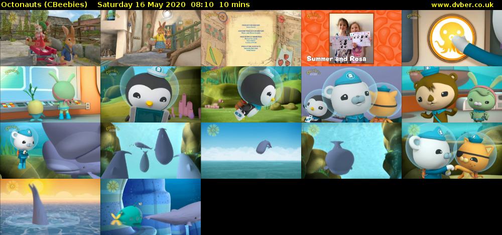 Octonauts (CBeebies) Saturday 16 May 2020 08:10 - 08:20