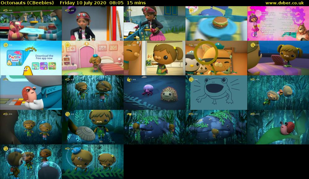 Octonauts (CBeebies) Friday 10 July 2020 08:05 - 08:20