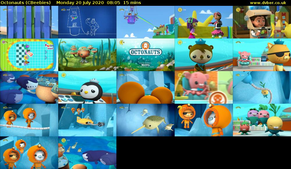 Octonauts (CBeebies) Monday 20 July 2020 08:05 - 08:20