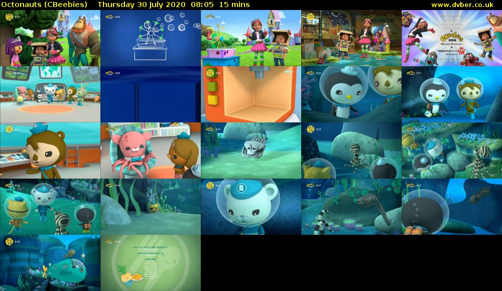 Octonauts (CBeebies) Thursday 30 July 2020 08:05 - 08:20