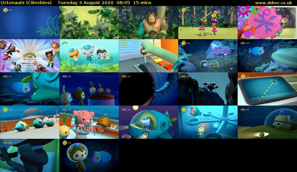 Octonauts (CBeebies) Tuesday 4 August 2020 08:05 - 08:20