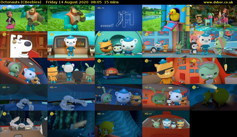 Octonauts (CBeebies) Friday 14 August 2020 08:05 - 08:20