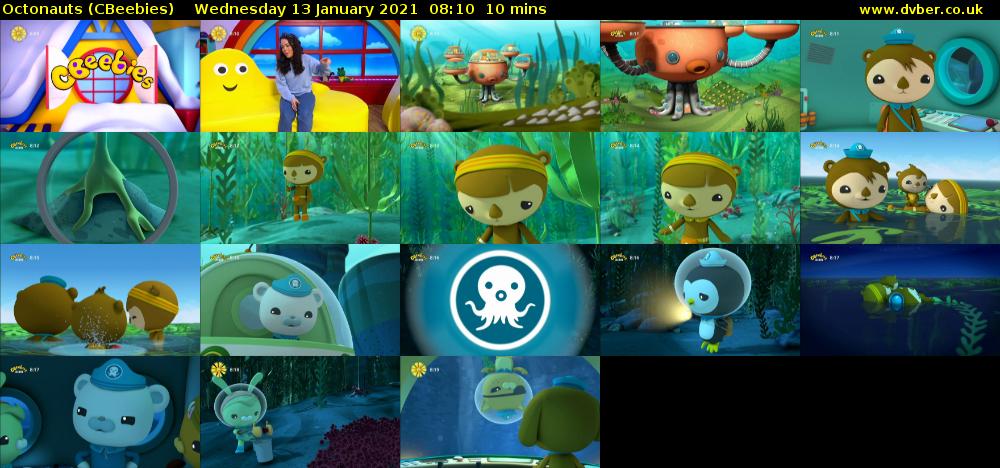 Octonauts (CBeebies) Wednesday 13 January 2021 08:10 - 08:20