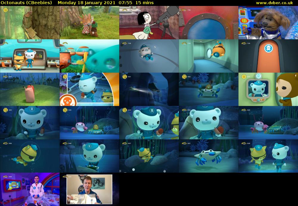 Octonauts (CBeebies) Monday 18 January 2021 07:55 - 08:10