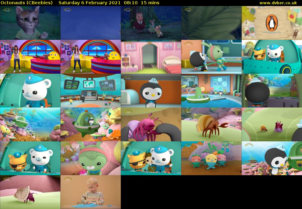 Octonauts (CBeebies) Saturday 6 February 2021 08:10 - 08:25
