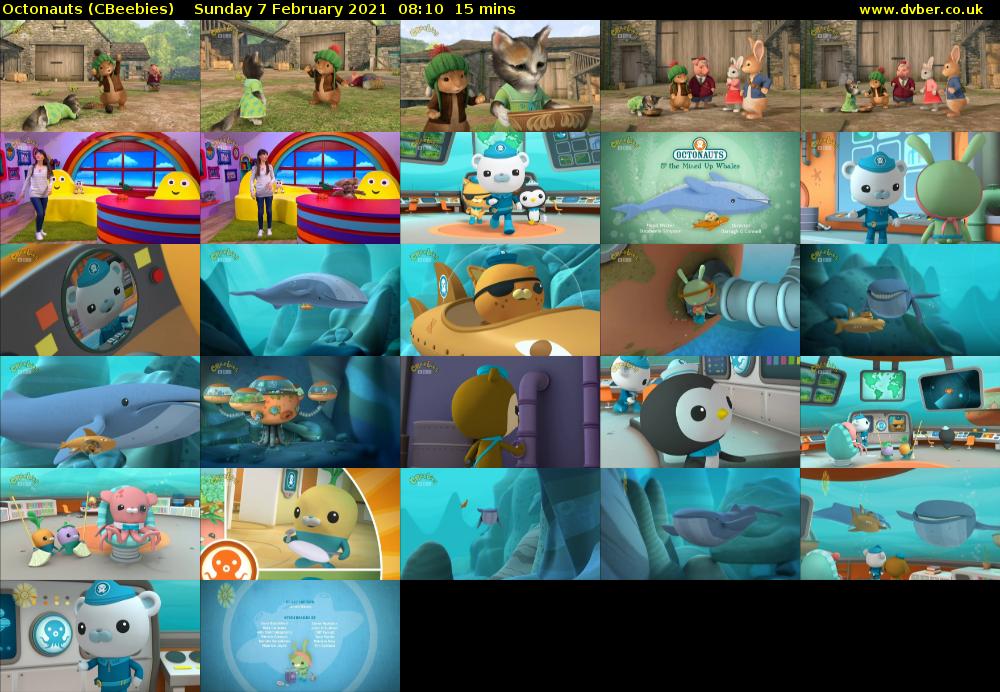 Octonauts (CBeebies) Sunday 7 February 2021 08:10 - 08:25