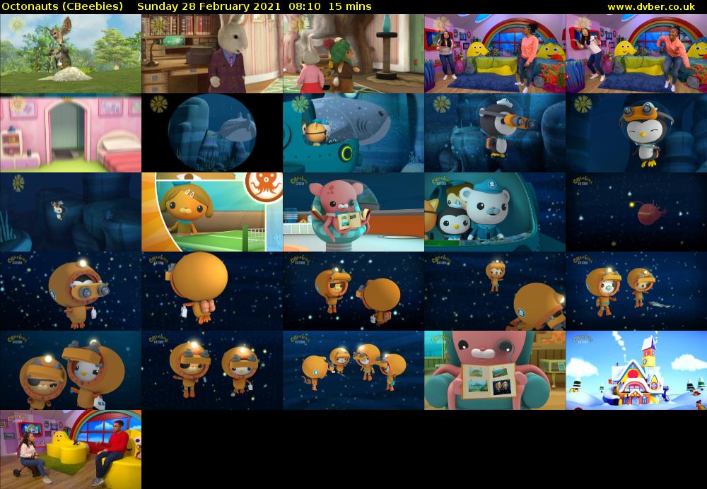 Octonauts (CBeebies) Sunday 28 February 2021 08:10 - 08:25