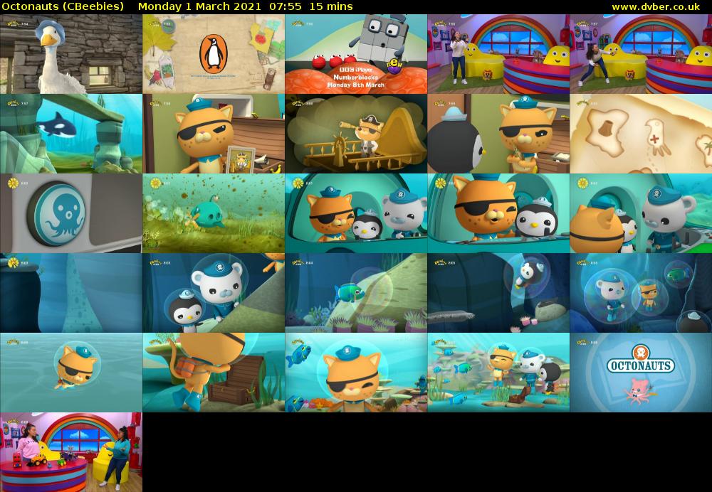 Octonauts (CBeebies) Monday 1 March 2021 07:55 - 08:10