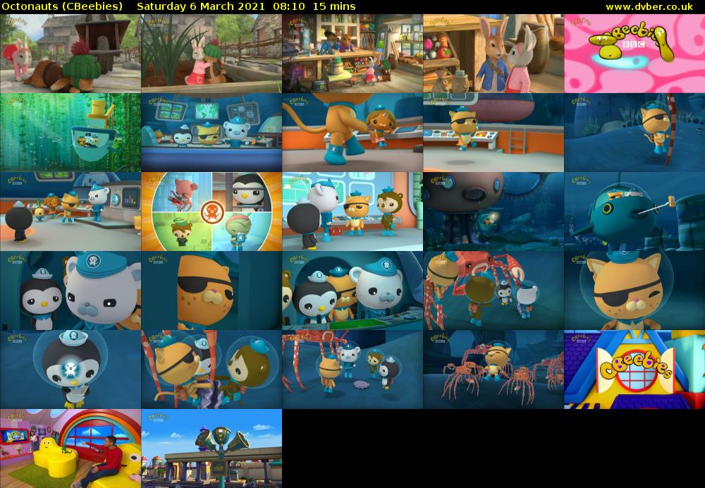 Octonauts (CBeebies) Saturday 6 March 2021 08:10 - 08:25