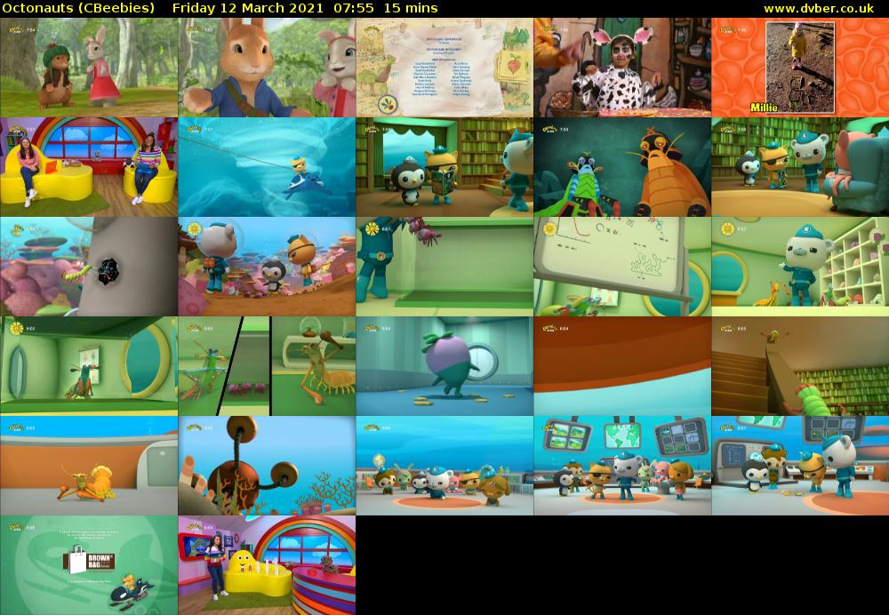 Octonauts (CBeebies) Friday 12 March 2021 07:55 - 08:10